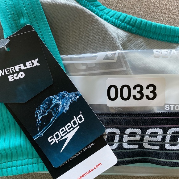 Speedo Women's Rib Logo Bikini Top. Sz. S - Picture 6 of 8